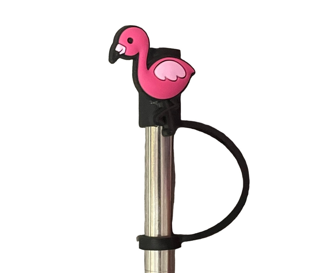 Pink flamingo Straw Topper
