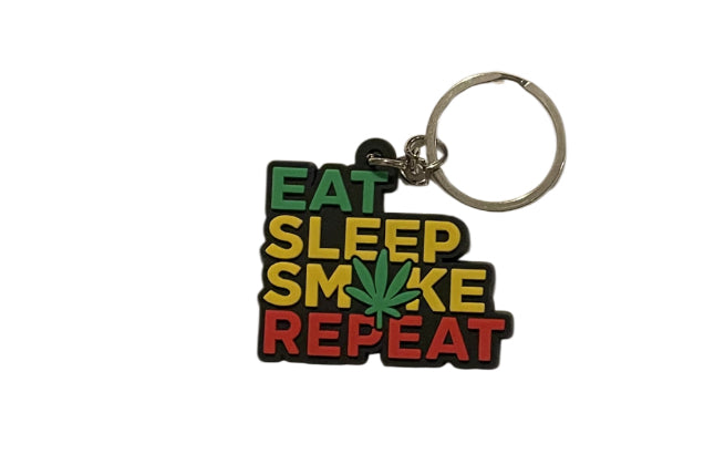 Eat Sleep Smoke Repeat Keychain