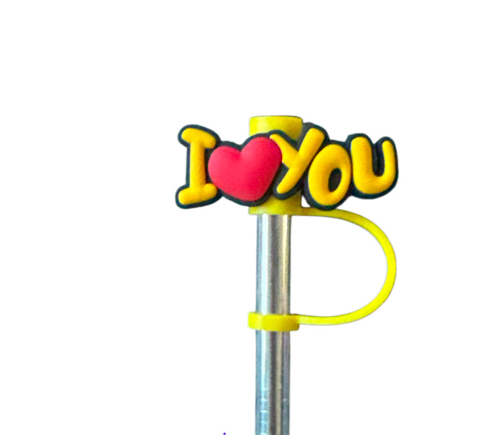 I heart you Straw Topper