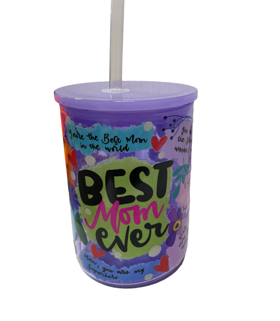 Best mom glass cup with handle