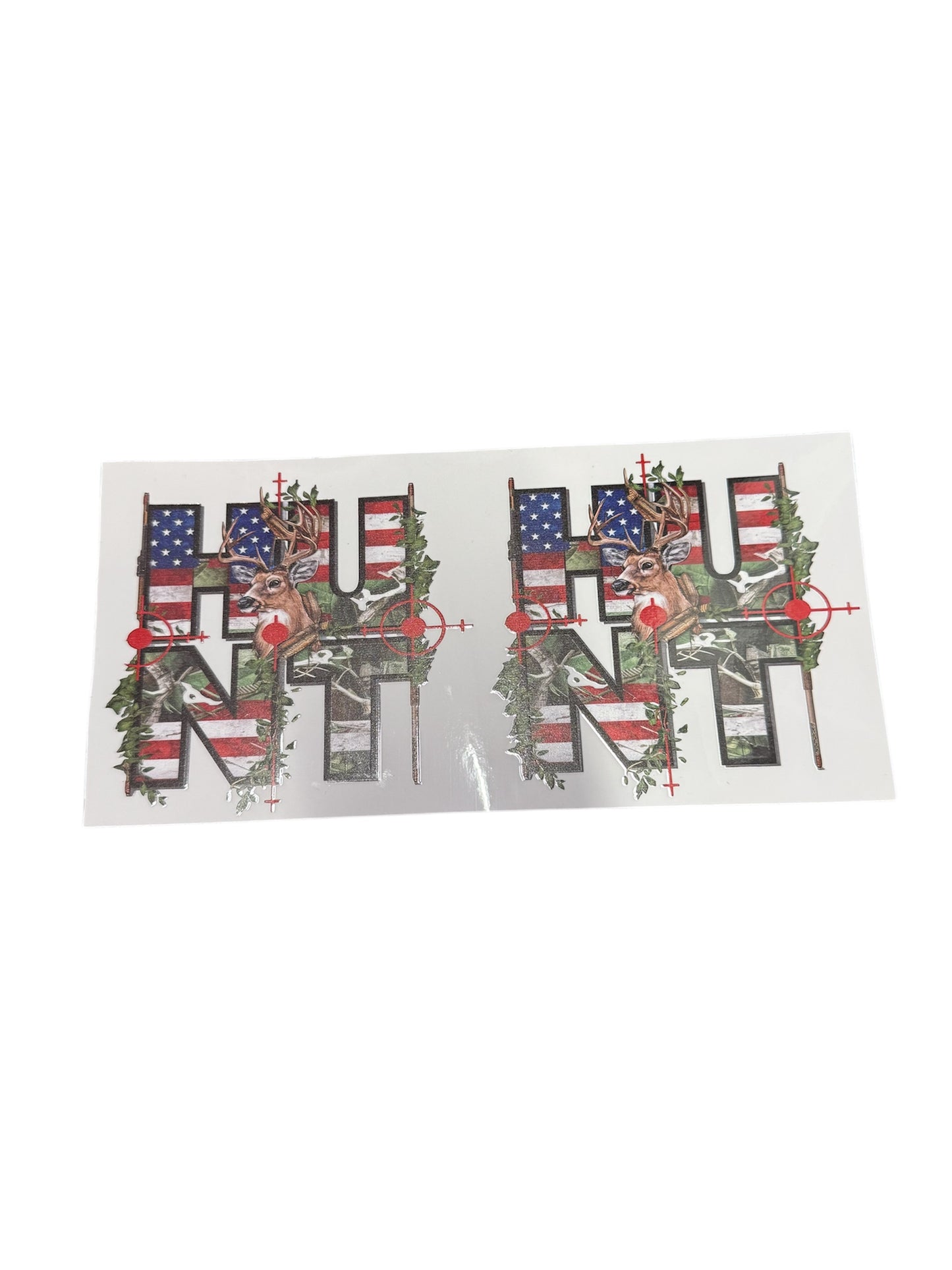 Hunt red blue white Cup Transfer