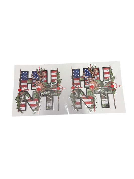Hunt red blue white Cup Transfer