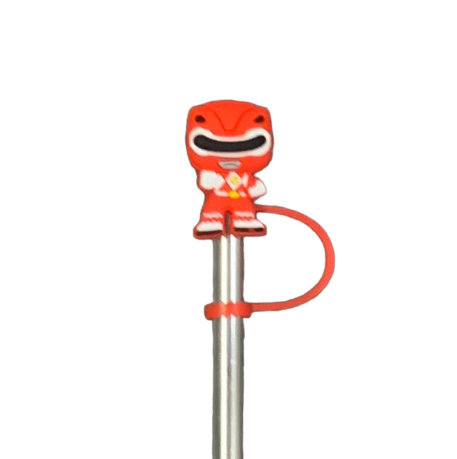 Red Power ranger Straw Topper