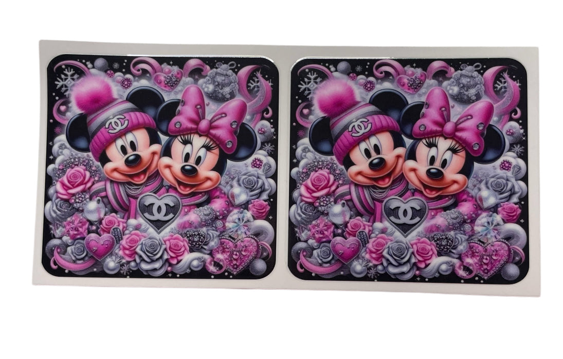 Chanel Mickey & Minnie Cup Transfer