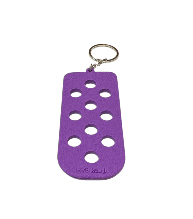 Purple croc charm holder keychain