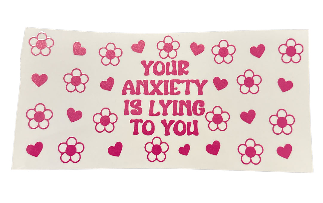 Anxiety pink Cup Transfer