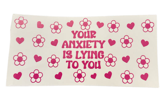 Anxiety pink Cup Transfer