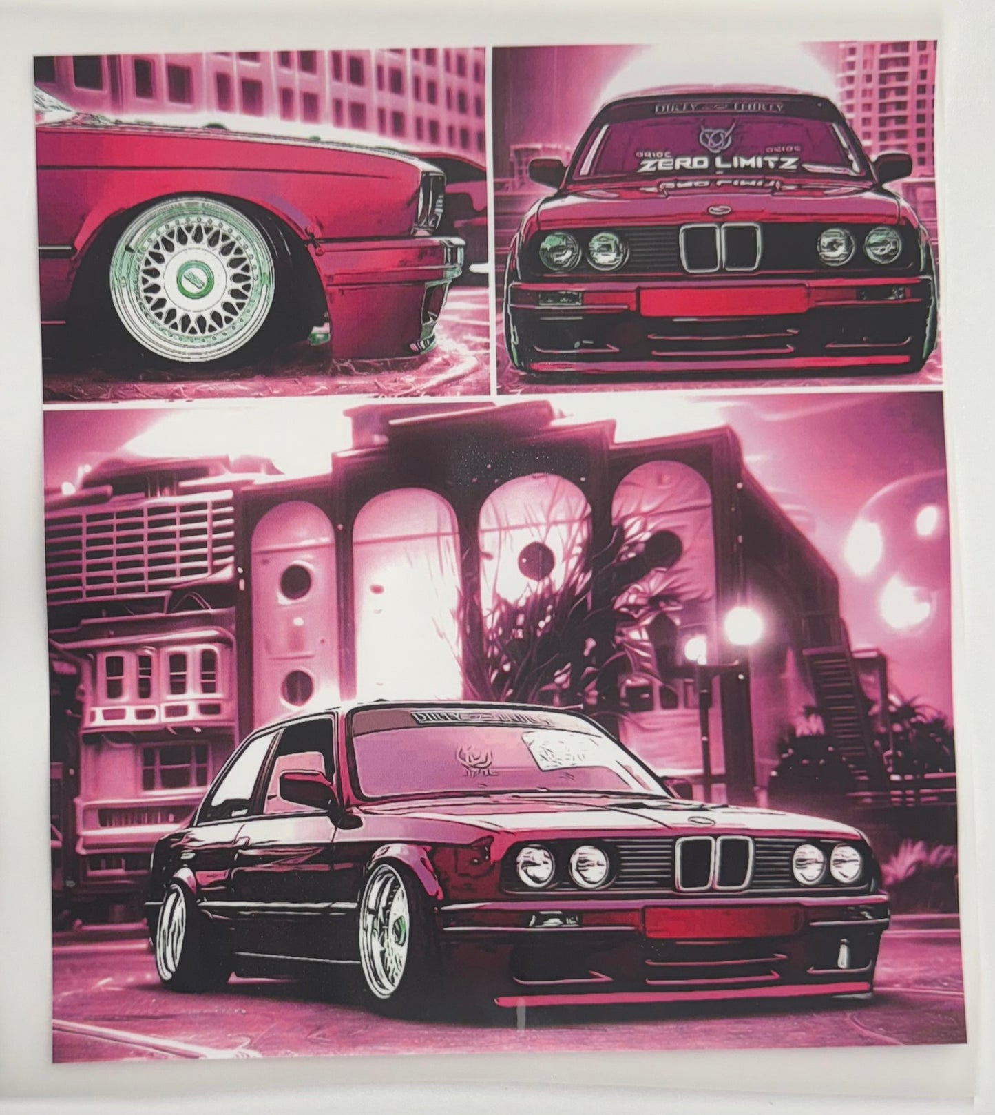 BMW Car Different Colors DTF Heat Transfer