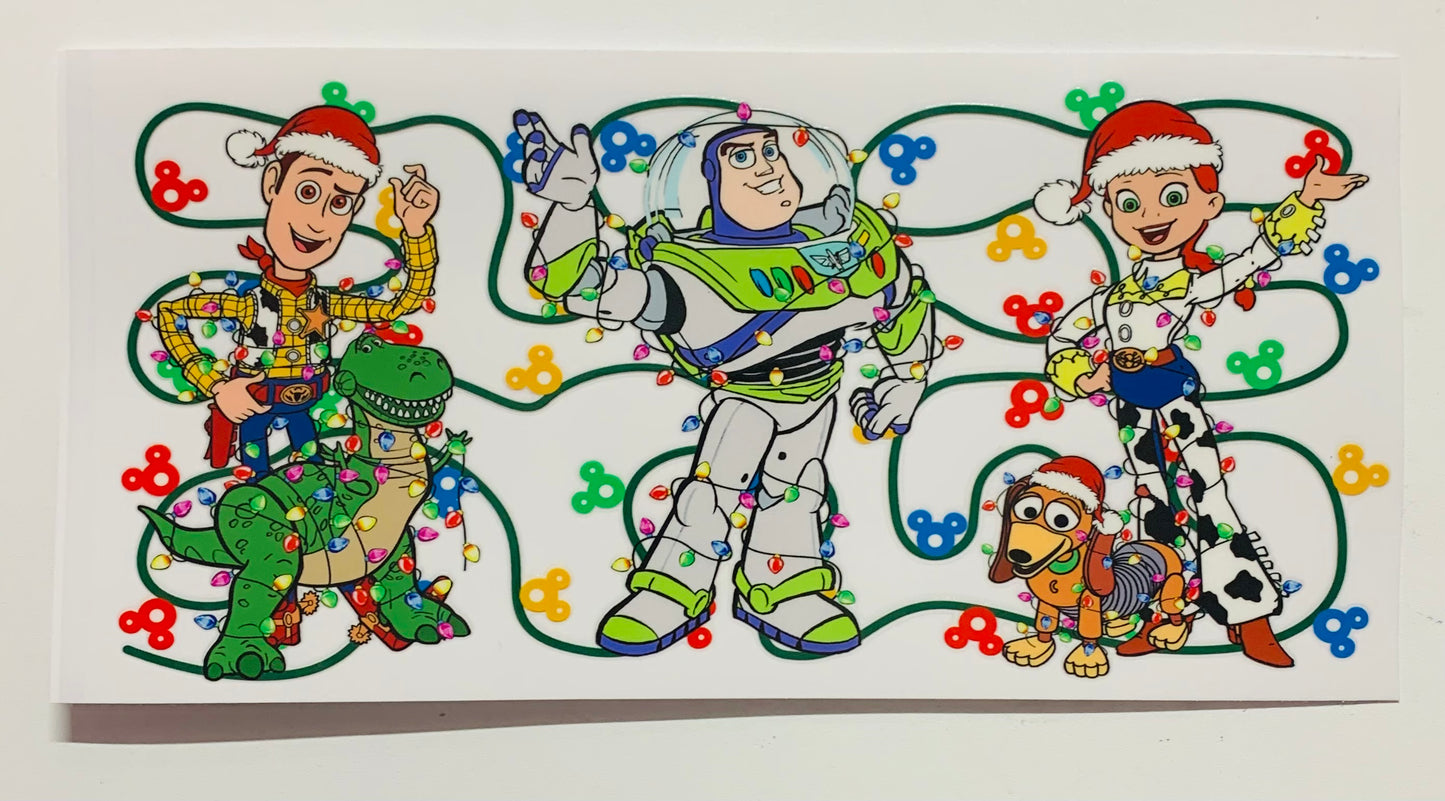 Toy Story Christmas Lights Buzz Lightyear Woody & Crew Cup Transfer