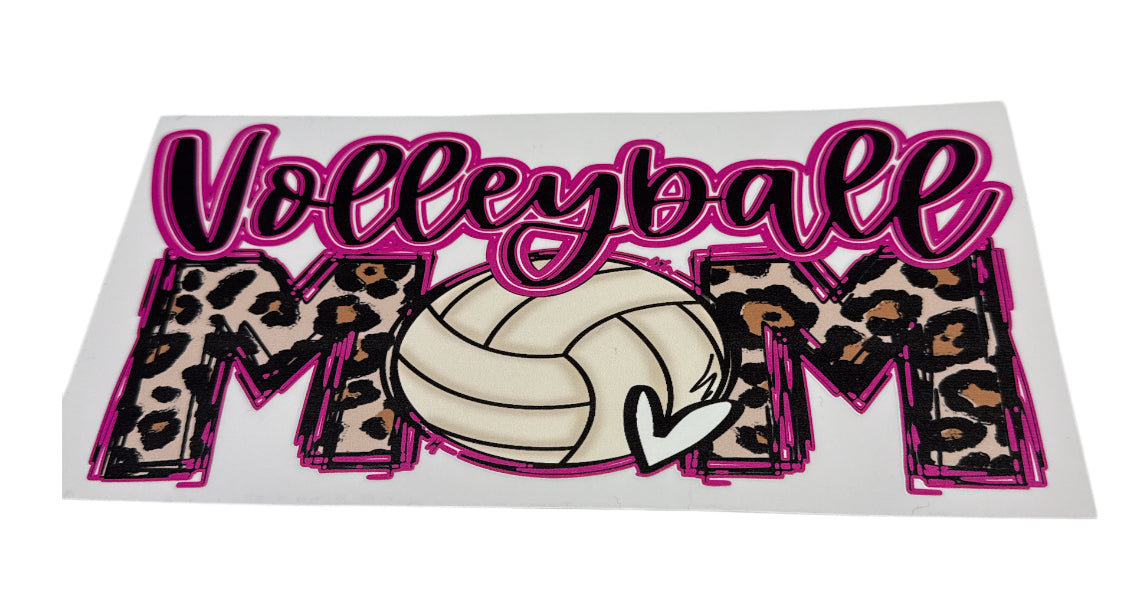 Volleyball mom pink Cup Transfer