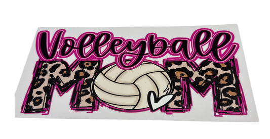 Volleyball mom pink Cup Transfer