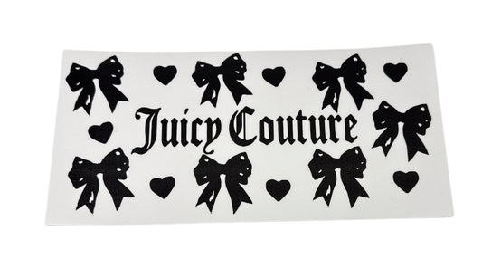 Juicy couture black bows Cup Transfer