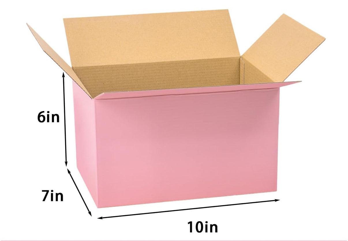 Pink 10x7x6 Shipping Boxes