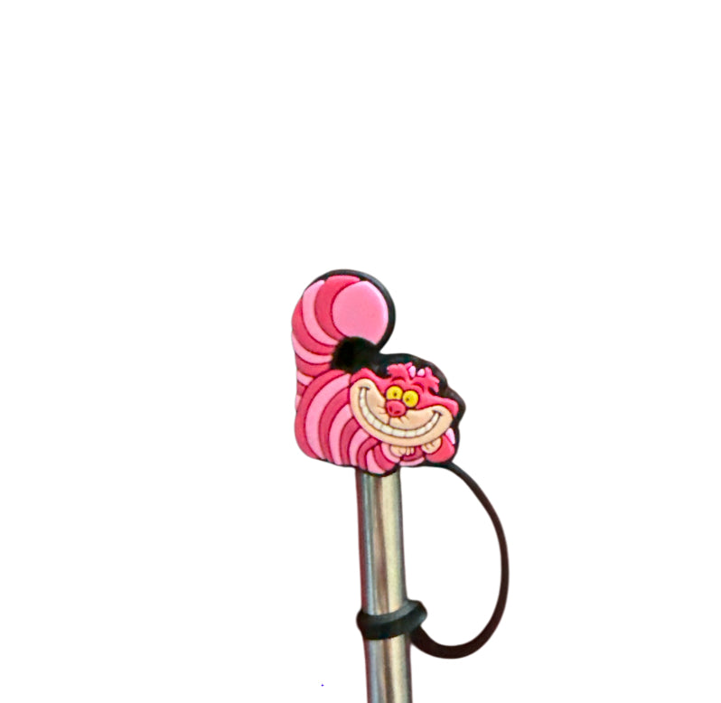 Alice in wonderland cat Straw Topper