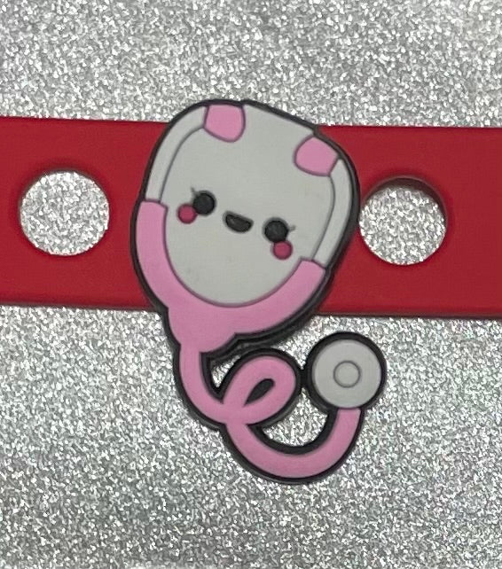 Pink nurse Shoe Charm