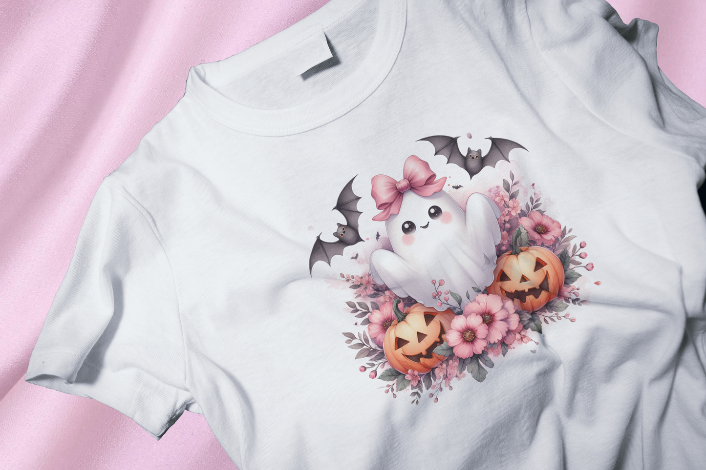 Pink ghost bow Shirt