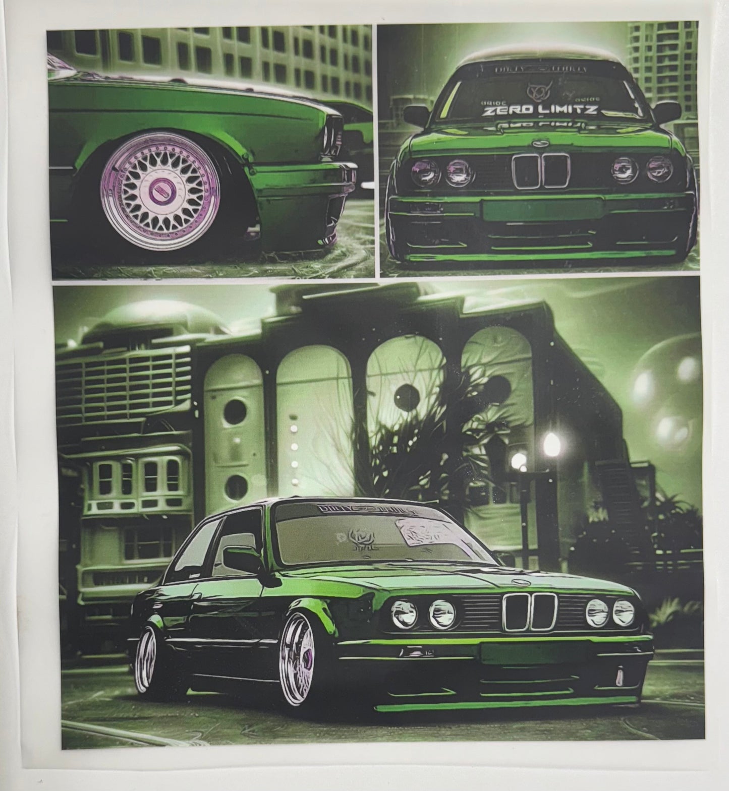 BMW Car Different Colors DTF Heat Transfer