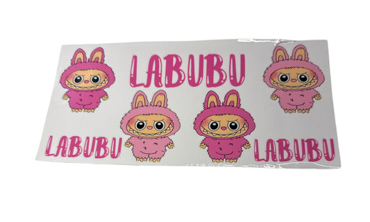 Labubu pink Cup Transfer