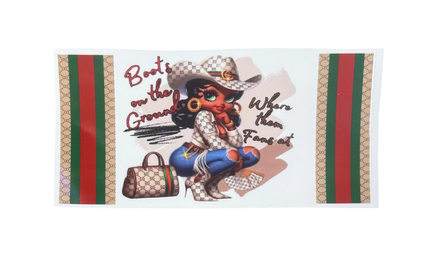 Betty Boop Gucci Line Boots on the Ground Where the Fans At UV Cup Transfer