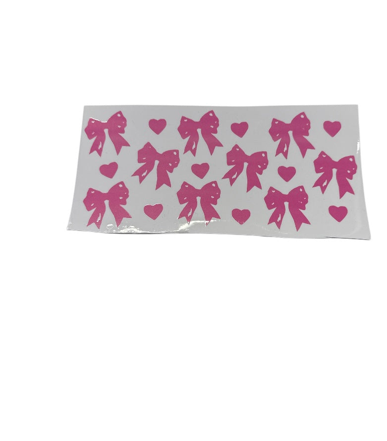 Pink bows Cup Transfer