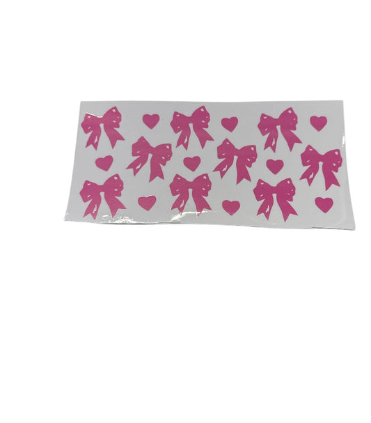 Pink bows Cup Transfer