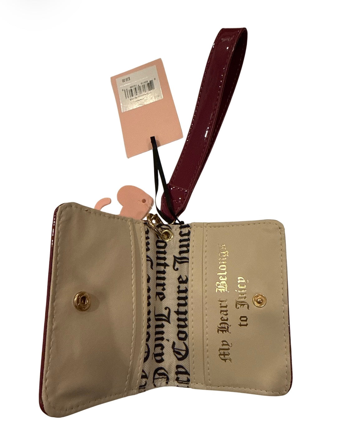 Maroon heart zipper Wallet Juicy couture