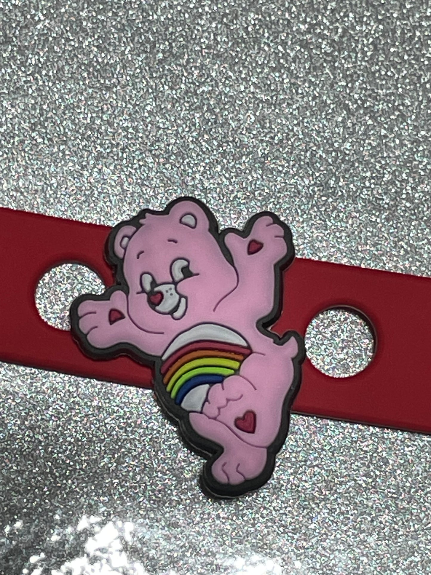 Pink bear Shoe Charm