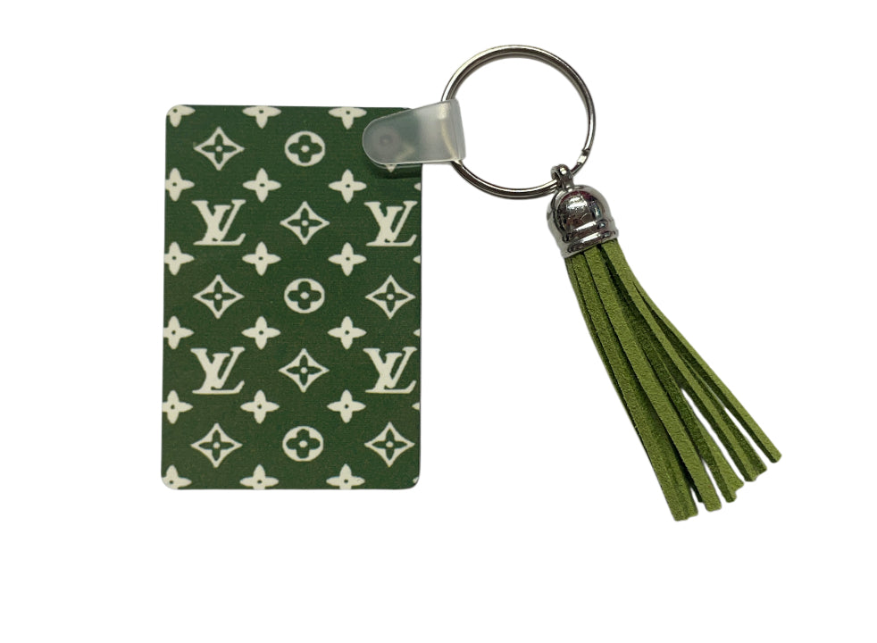 Olive green LV Keychain