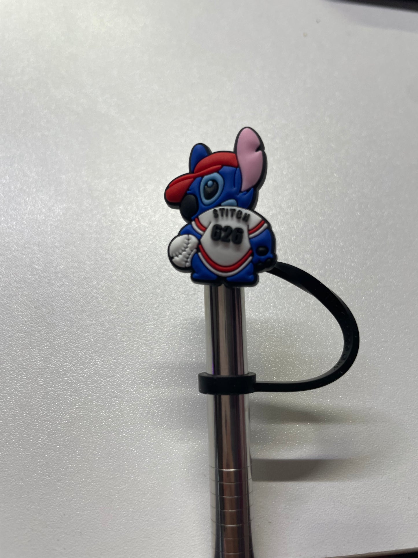Stitch baseball Straw Topper