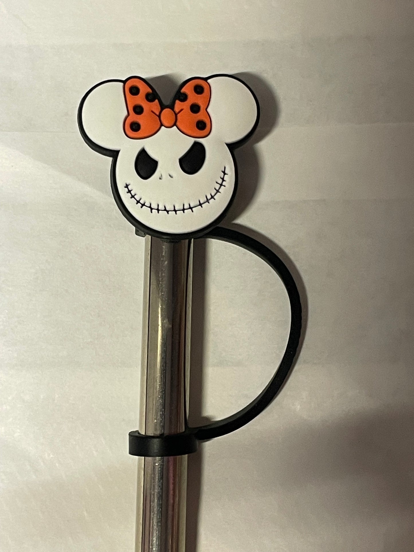 Minnie Skeleton Straw Topper
