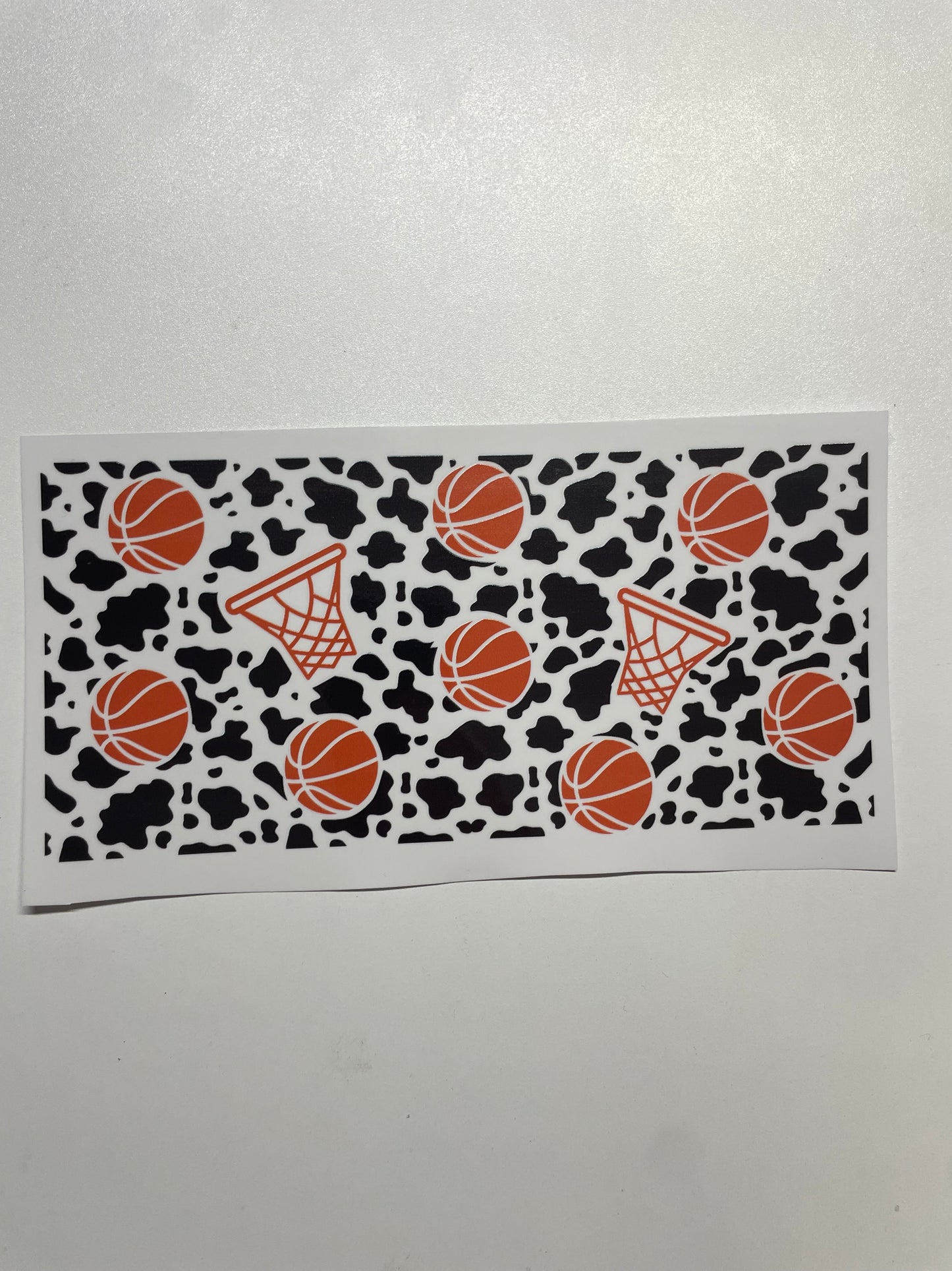 Basketball cow print Cup Transfer