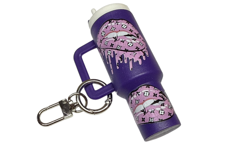 Purple lv Cup Storage keychain