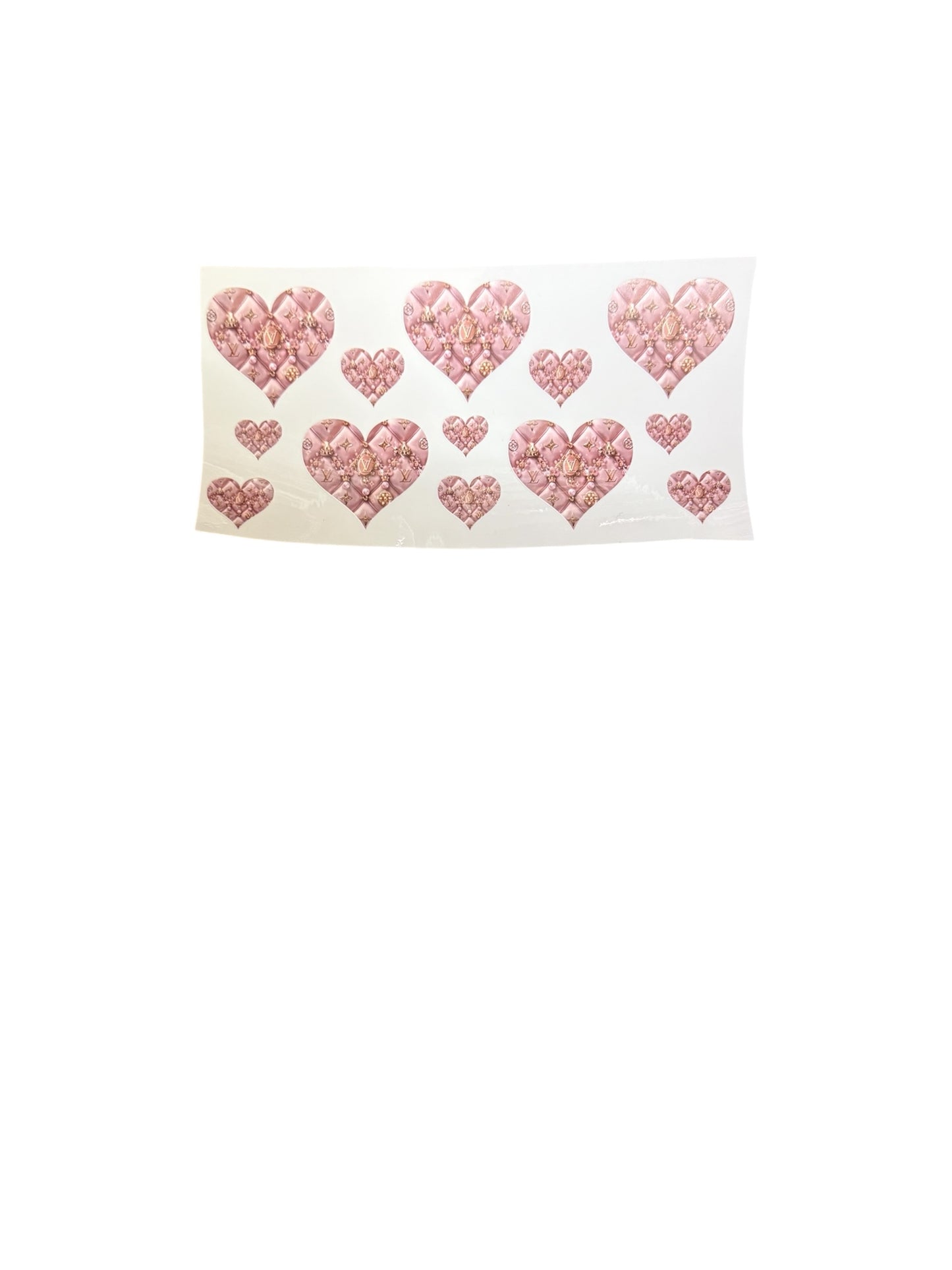 LV Rose Gold Diamonds 5 Big UV Cup Transfer