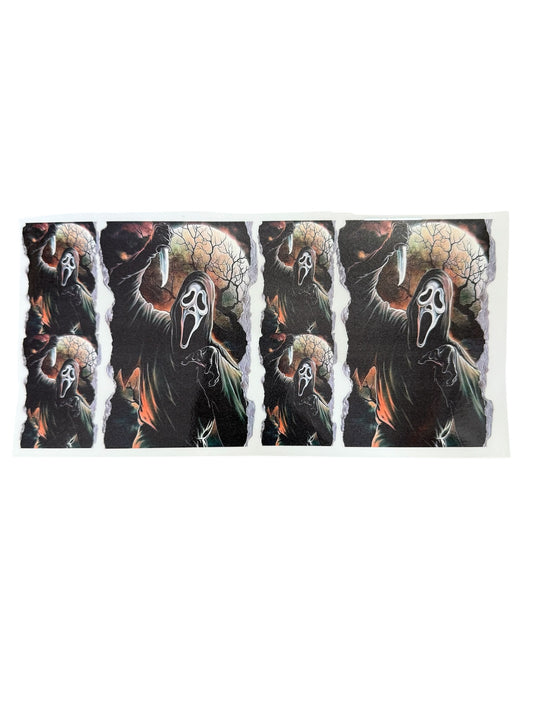 Double scream ghost face Cup  Transfer