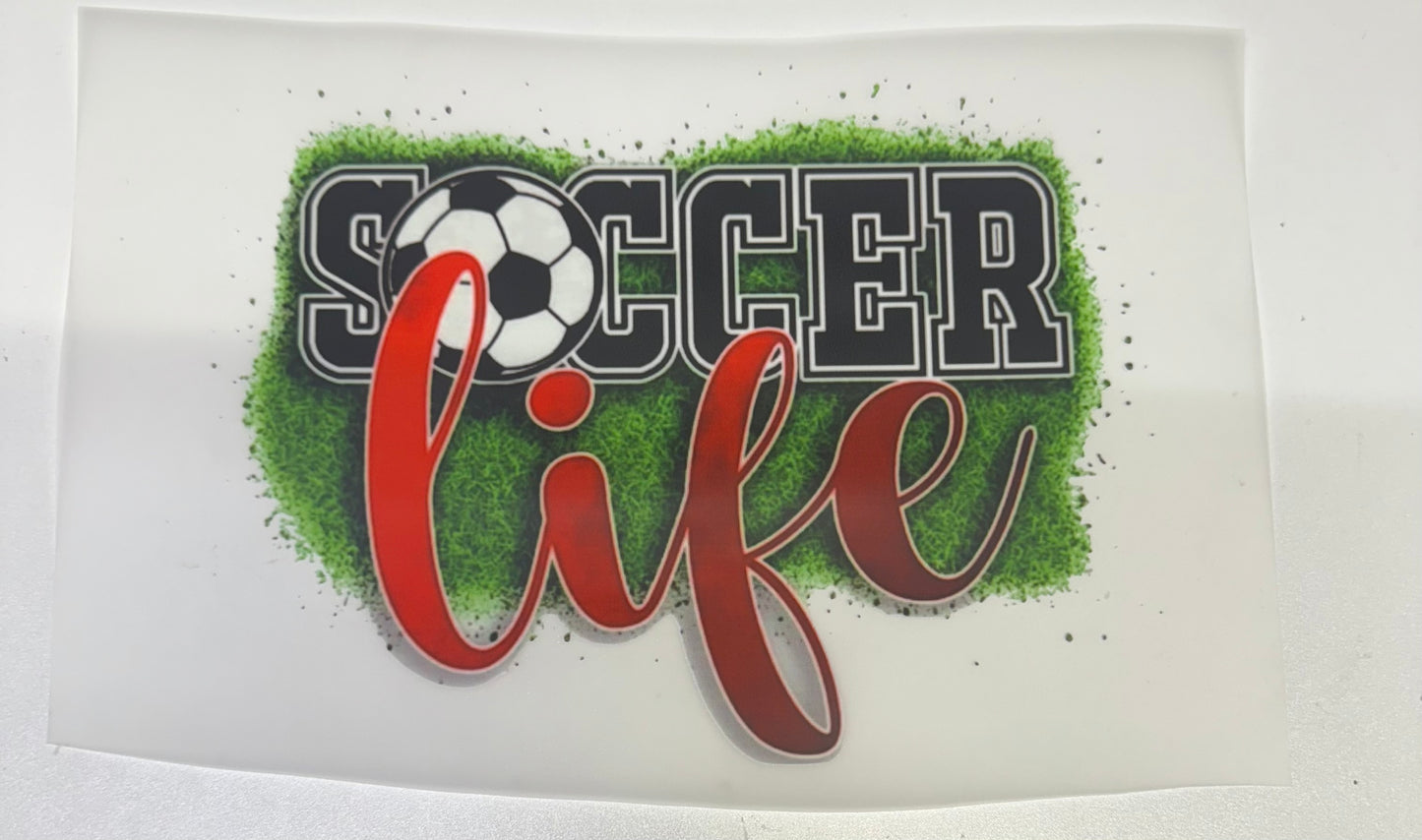Soccer Life Green Grass DTF Heat Transfer