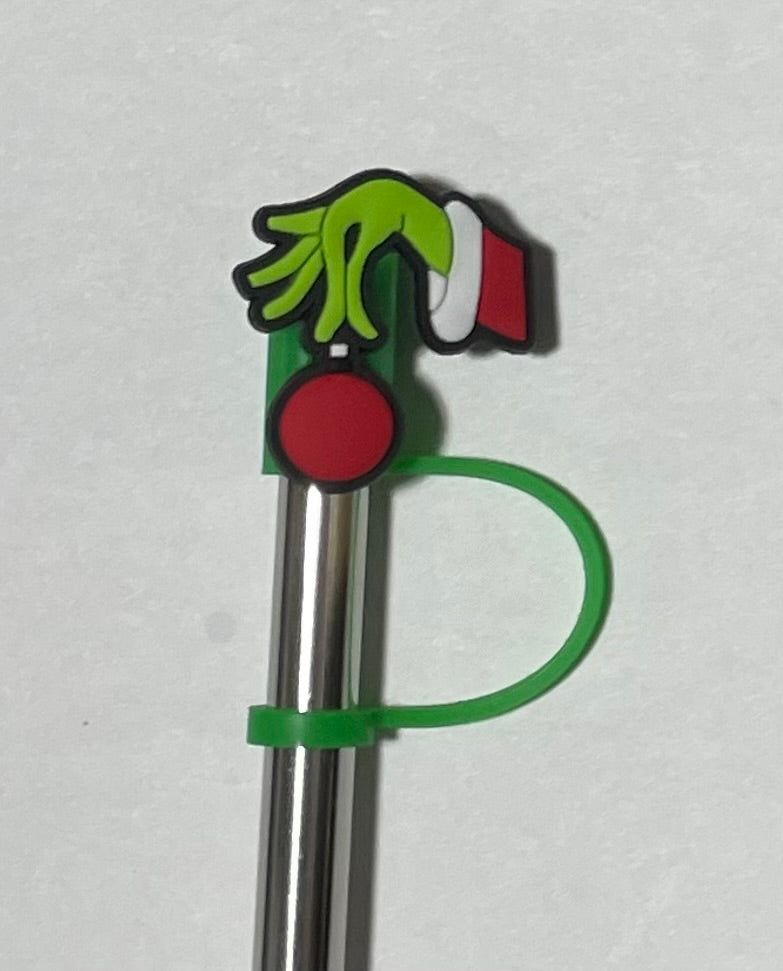 Grinch Hand Straw Topper