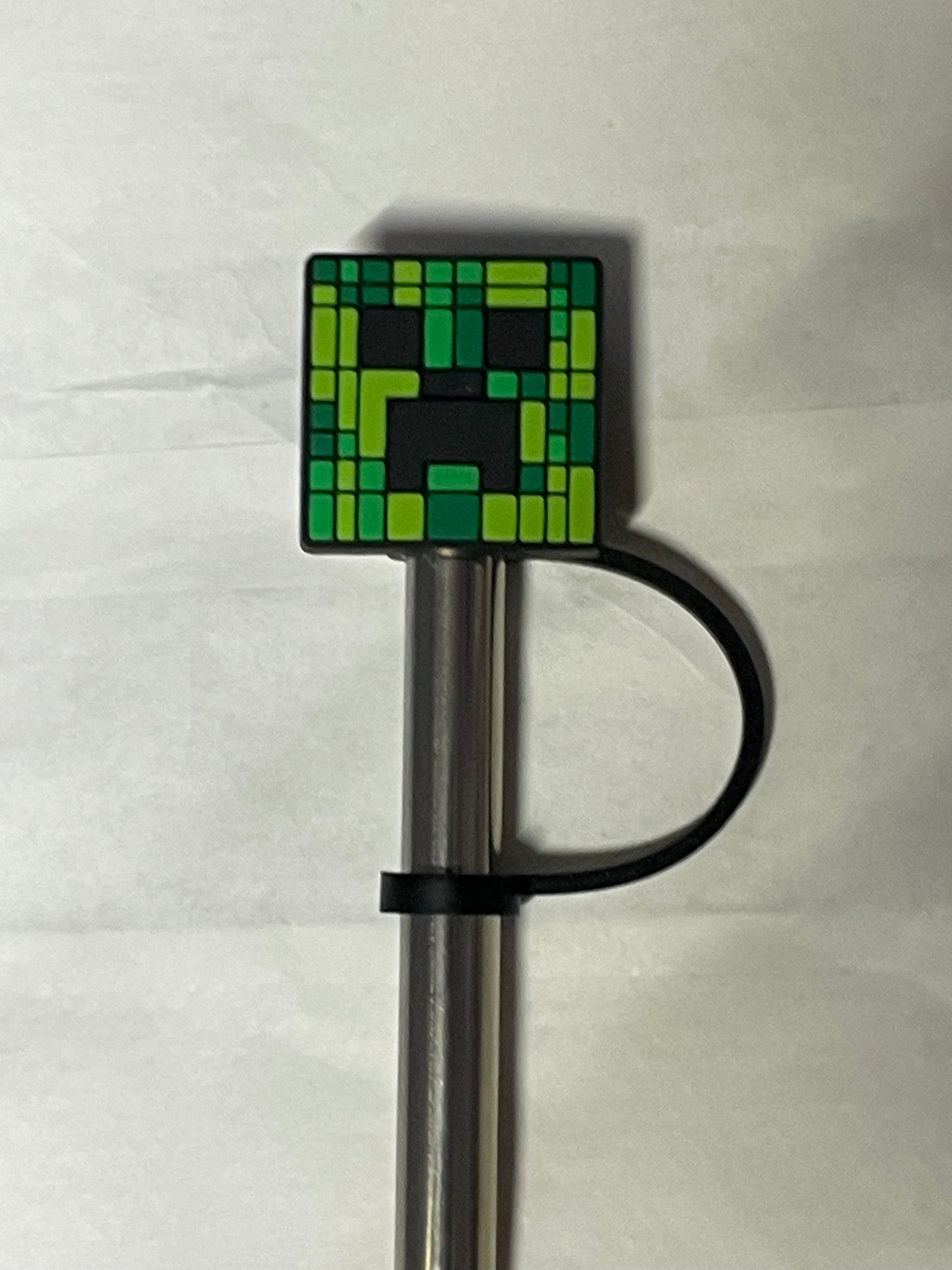 Minecraft green Straw Topper