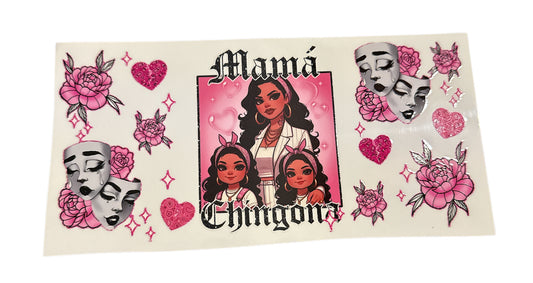 Mama mask pink  Chingona Cup Transfer