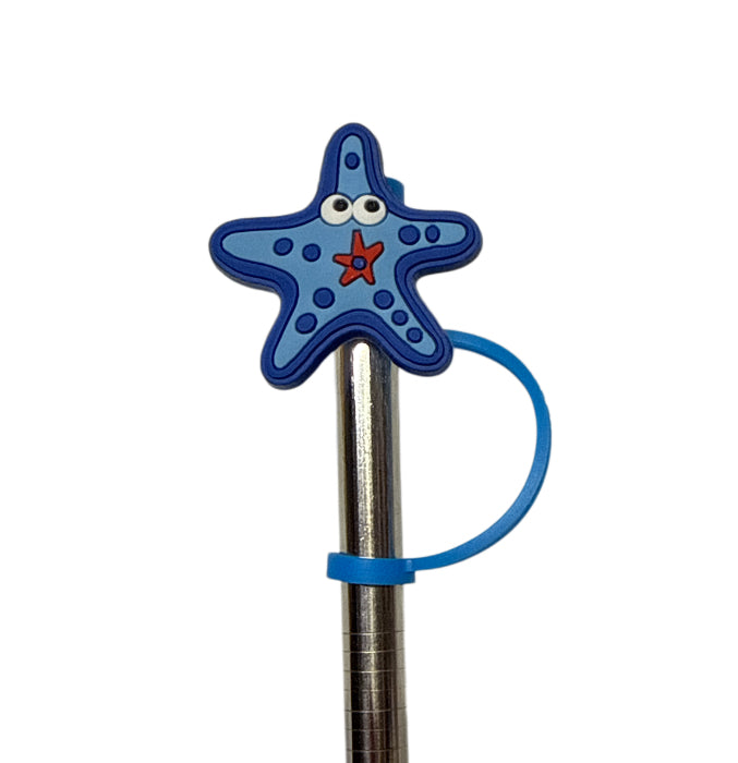 Blue starfish Straw Topper