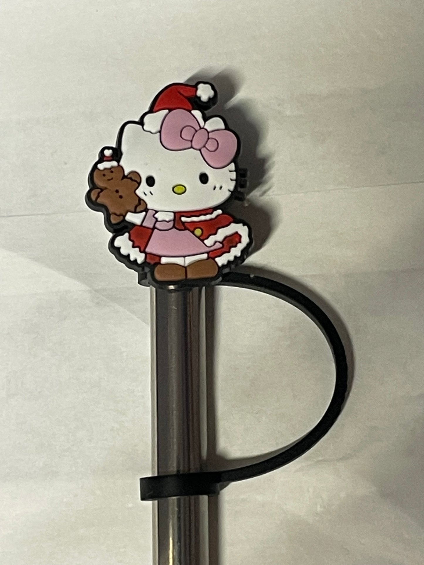 Hello kitty Christmas ginger Straw Topper