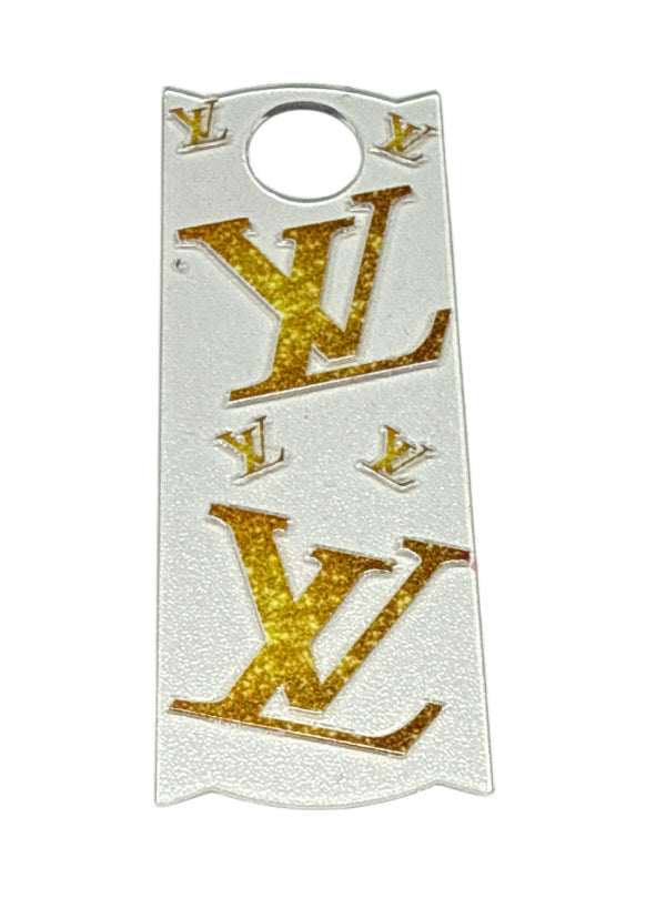 Lv gold clear tumbler plate cover
