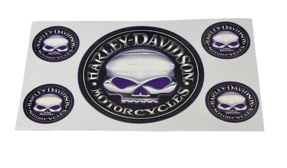 Harley davidson 5 purple Cup Transfer