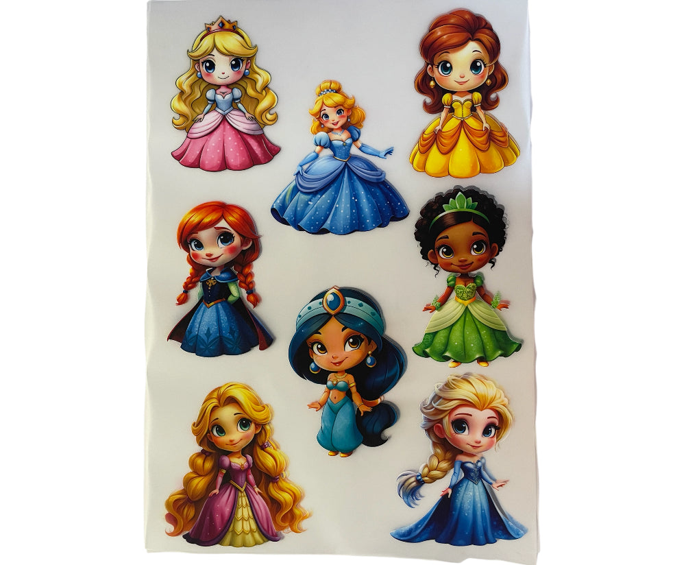 Princess dolls DTF Heat Transfer