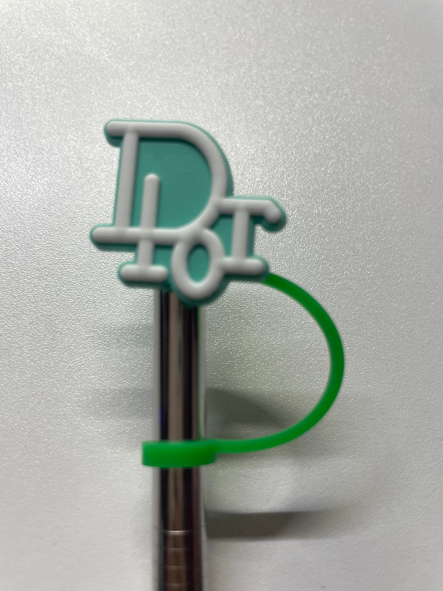 Dior green Straw Topper