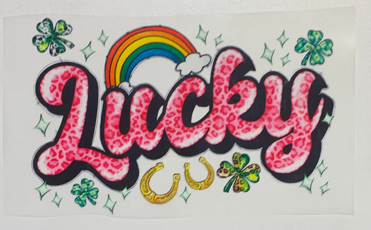 Lucky Pink Cheetah DTF Heat Transfer