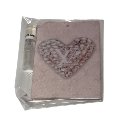 Light pink lv heart Air Freshener with spray bottle scent