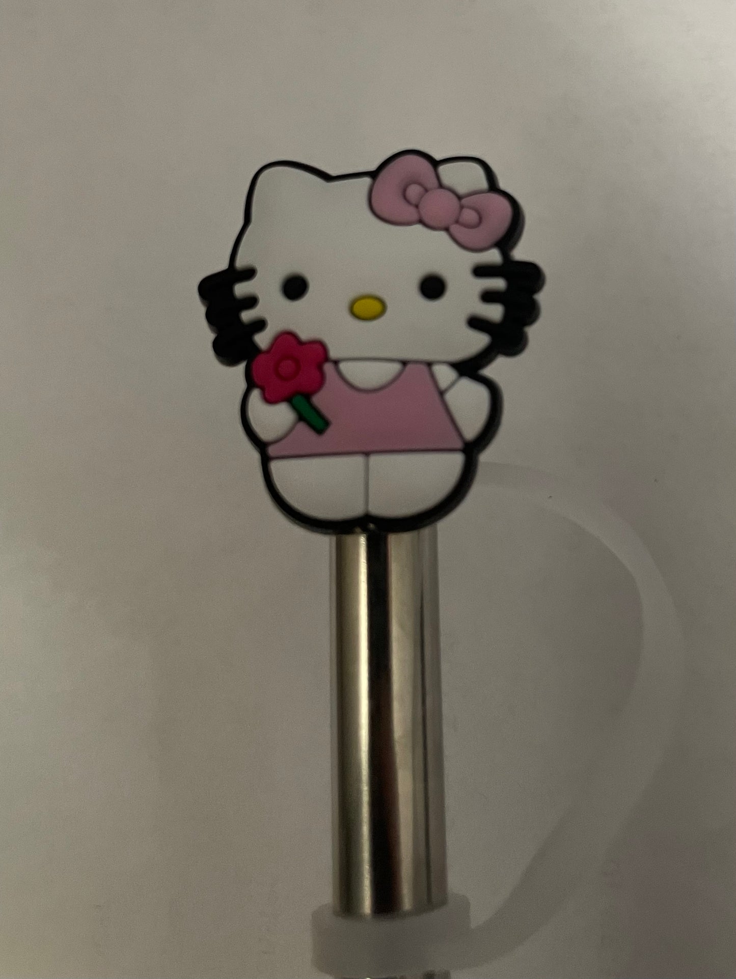 Pink Hello Kitty Straw Topper