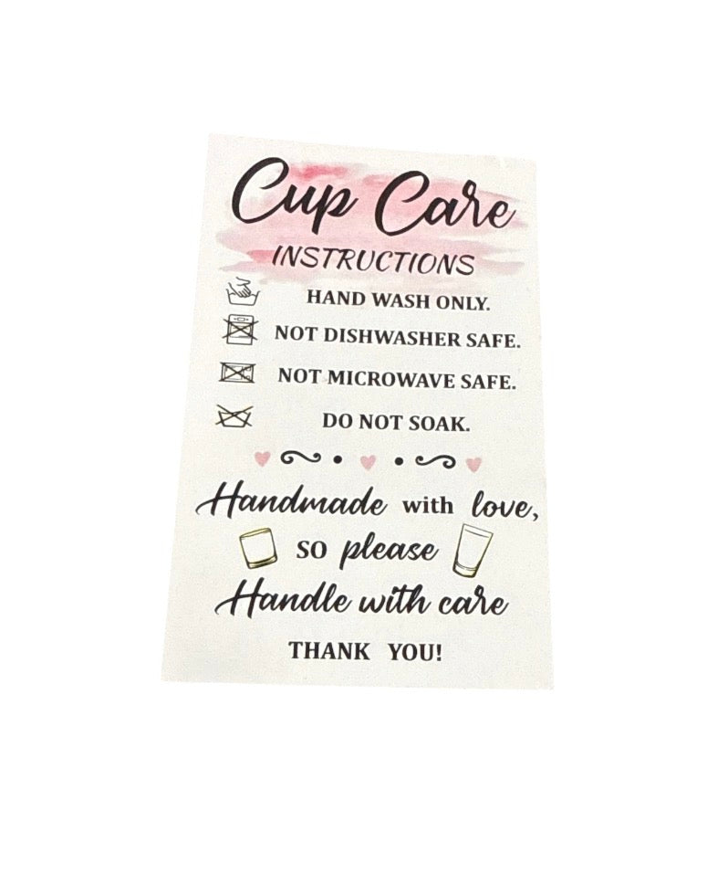 Tumbler/Cup Care Instructions