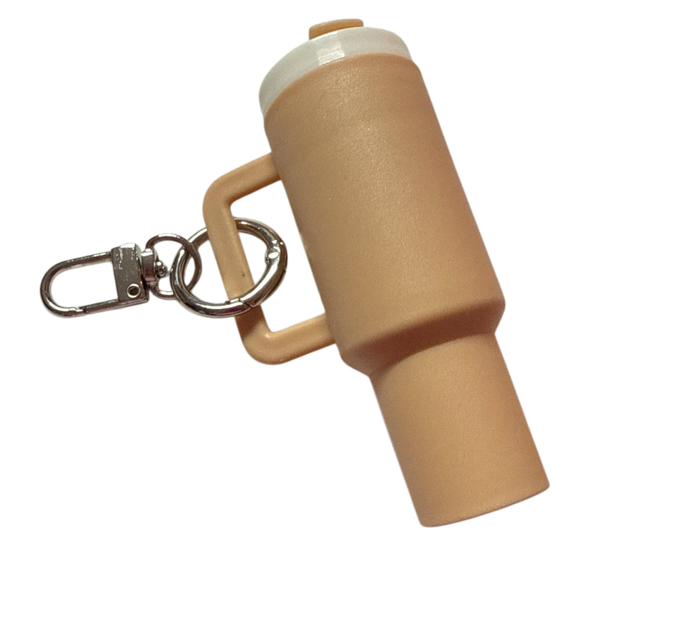 Blank tan Cup Storage keychain