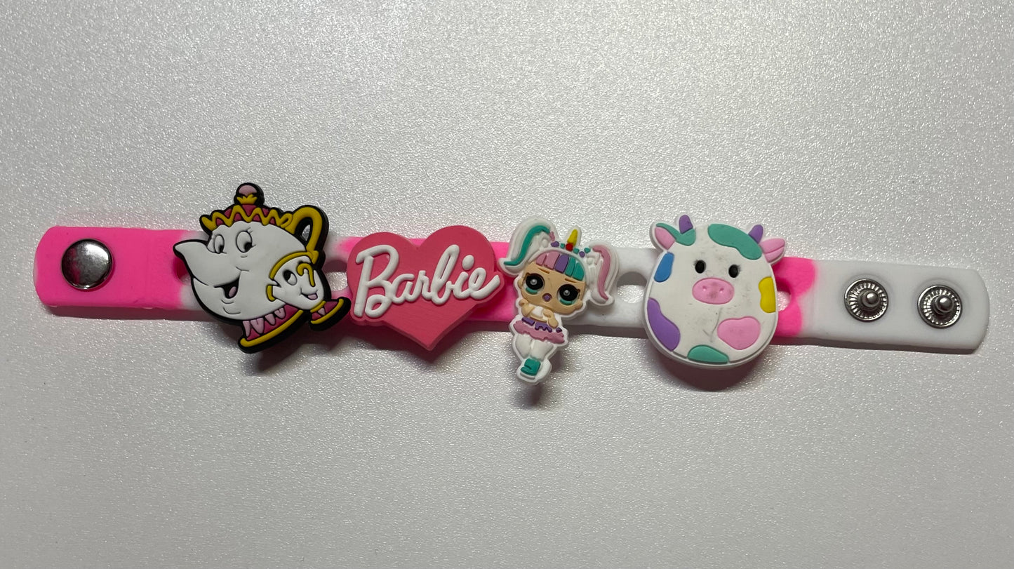 Silicone 7 inches Adjustable Wristband for Charms